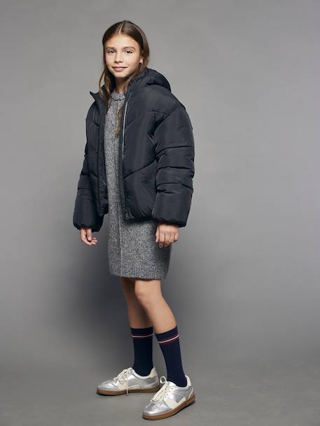 Lightweight Hooded Jacket for Girls, JONEN black - vertbaudet enfant 