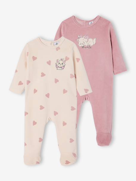 Lot 2 dors bien velours Marie lilas poudré - vertbaudet enfant 