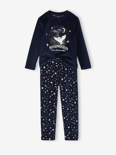 Harry Potter® girls' pyjamas in velvet navy blue - vertbaudet enfant 
