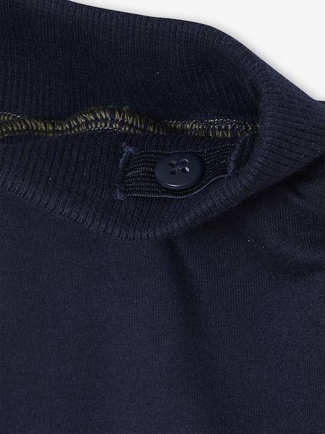 Fleece Joggers with Sherpa Lining for Boys navy blue - vertbaudet enfant 