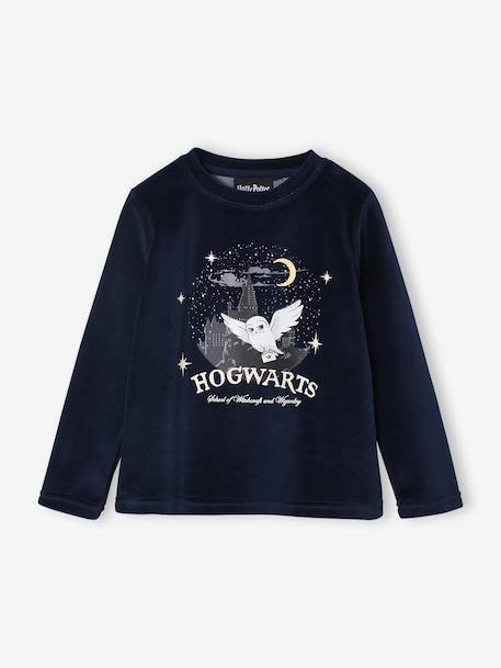 Harry Potter® girls' pyjamas in velvet navy blue - vertbaudet enfant 