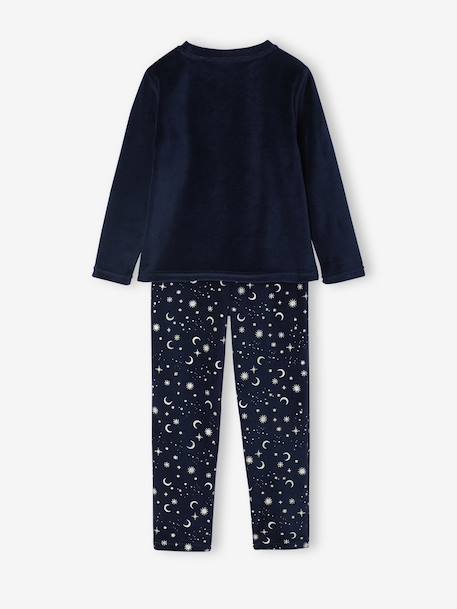 Harry Potter® girls' pyjamas in velvet navy blue - vertbaudet enfant 