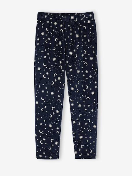 Harry Potter® girls' pyjamas in velvet navy blue - vertbaudet enfant 