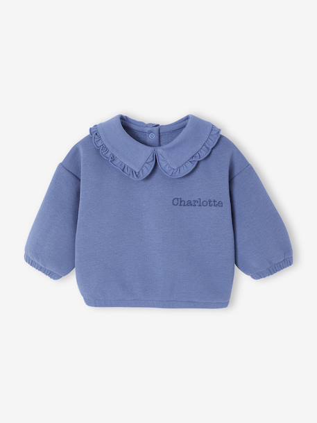 Denim-Effect Sweatshirt for Newborns blue - vertbaudet enfant 