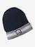 Boys' beanie + snood + gloves 'Mountains' set marl grey+night blue - vertbaudet enfant 