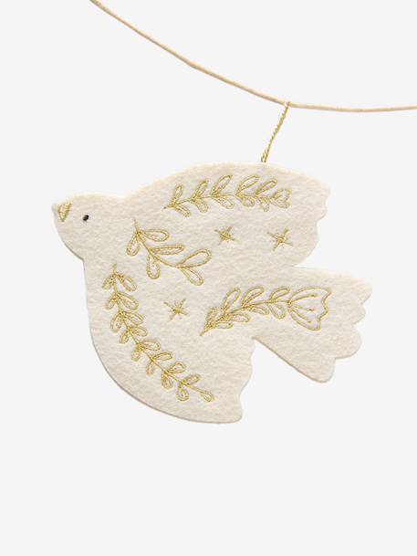 Guirlande oiseaux en feutrine écru - vertbaudet enfant 