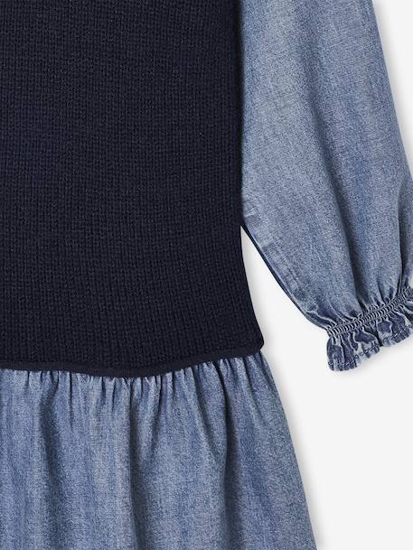 2-in-1 Dress for Girls navy blue - vertbaudet enfant 