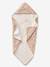 Cotton Muslin Bath Cape + Wash Mitt, FLORA printed white - vertbaudet enfant 