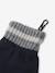 Boys' beanie + snood + gloves 'Mountains' set marl grey+night blue - vertbaudet enfant 