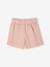 Girl's velvet paperbag shorts rosy - vertbaudet enfant 
