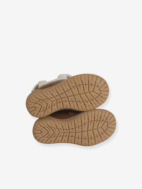 Girls' faux fur lined synthetic boots camel - vertbaudet enfant 
