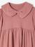 Fancy collared knitted dress for girls blush+navy blue - vertbaudet enfant 