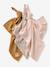 Pack of 3 FLORA Muslin Squares in Cotton Gauze caramel - vertbaudet enfant 