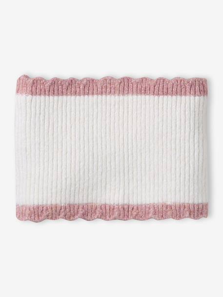 Girl's set: beanie + snood + mittens/gloves ecru - vertbaudet enfant 