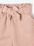 Girl's velvet paperbag shorts rosy - vertbaudet enfant 