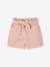 Girl's velvet paperbag shorts rosy - vertbaudet enfant 