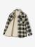 Chequered Flannel Shirt with Sherpa Lining for Boys chequered green - vertbaudet enfant 