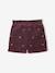 Girl's velvet shorts with embroidered sparkly heart detail plum - vertbaudet enfant 