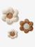 Set of 3 velvet flowers beige - vertbaudet enfant 