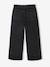 Wide-Leg Jeans with Turn-Ups for Girls black denim - vertbaudet enfant 