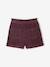 Girl's velvet shorts with embroidered sparkly heart detail plum - vertbaudet enfant 