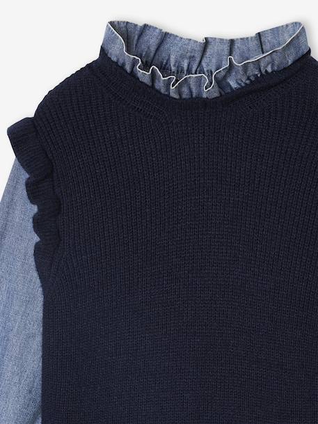 2-in-1 Dress for Girls navy blue - vertbaudet enfant 