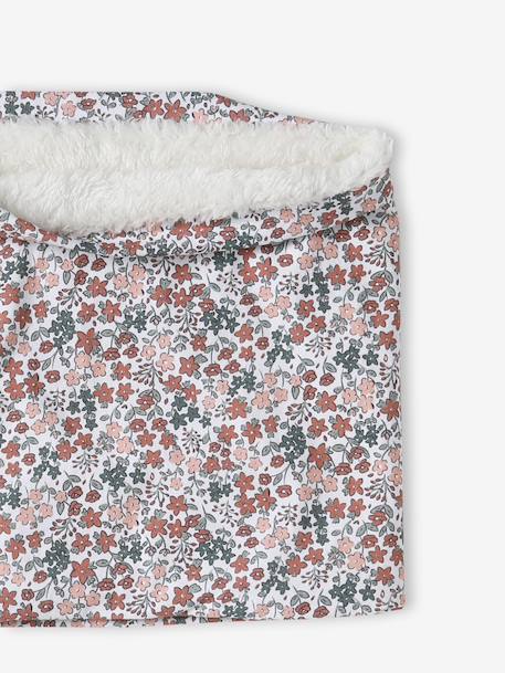 Floral Print Snood with Fleece Lining for Girls printed pink - vertbaudet enfant 