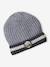 Boys' beanie + snood + gloves 'Mountains' set marl grey+night blue - vertbaudet enfant 