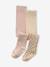 Pack of 2 girls' baby tights with all-over leopard print and leopard head on the top of the feet. rosy - vertbaudet enfant 