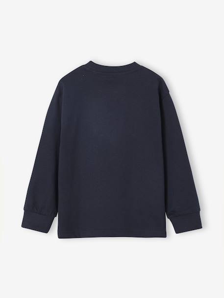 Printed Long-Sleeved T-Shirt for Boys navy blue - vertbaudet enfant 
