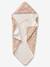 Cotton Muslin Bath Cape + Wash Mitt, FLORA printed white - vertbaudet enfant 