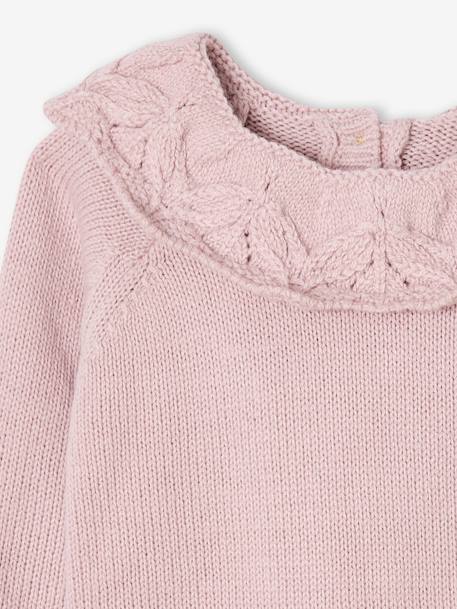 Newborn Set: Knitted Romper + Tights mauve - vertbaudet enfant 