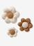 Set of 3 velvet flowers beige - vertbaudet enfant 