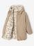 Reversible Hooded Lightweight Jacket with Leopard Print for Girls mocha - vertbaudet enfant 