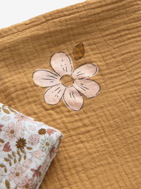 Lot de 3 langes en gaze de coton FLORA caramel - vertbaudet enfant 