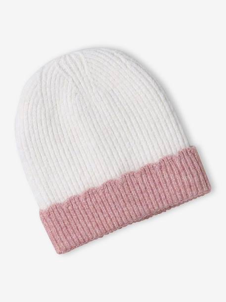 Girl's set: beanie + snood + mittens/gloves ecru - vertbaudet enfant 