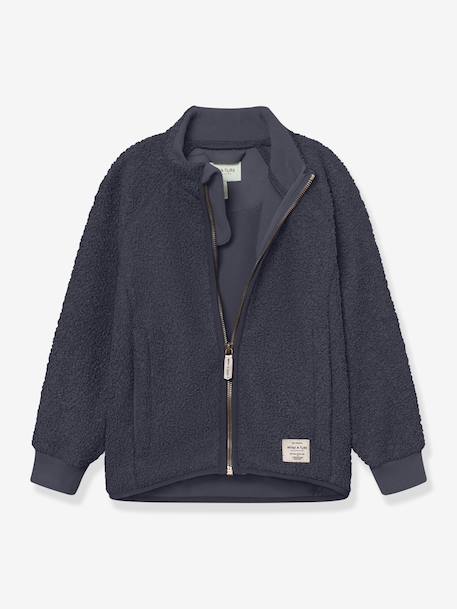 Veste en polaire Teddy avec fermeture éclair enfants MATCEDRIC MINI A TURE bleu foncé+cannelle+écru+lilas poudré+vert - vertbaudet enfant 