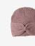 Rib Knit Beanie with Fancy Bow, for Girls cinnamon+old rose - vertbaudet enfant 