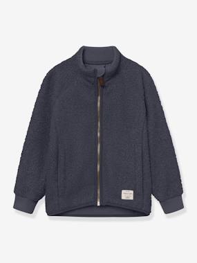 Girls-Coats & Jackets-Teddy fleece jacket with zip for children MATCEDRIC MINI A TURE 