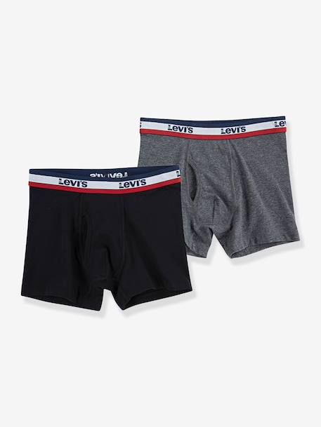 Pack of 2 Batwing Boxers by LEVI'S® grey - vertbaudet enfant 