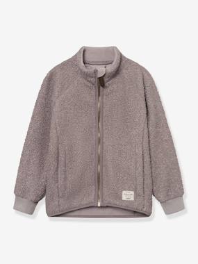 Girls-Coats & Jackets-Teddy fleece jacket with zip for children MATCEDRIC MINI A TURE 