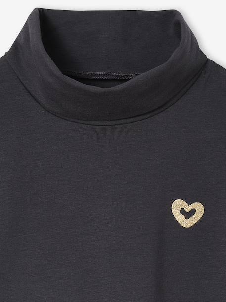 Pack of 3 High Neck Tops, for Girls ecru+ink blue+PINK LIGHT 2 COLOR/MULTICOL R - vertbaudet enfant 