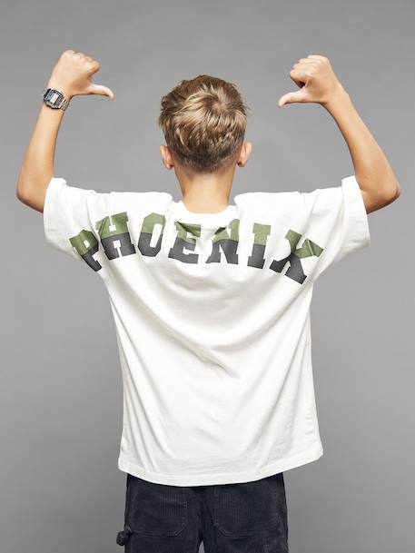 Oversized Phoenix T-Shirt, JONEN marl white - vertbaudet enfant 