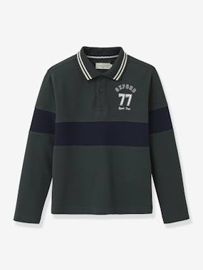 Boys-Piqué knit polo shirt for boys in organic cotton CYRILLUS 
