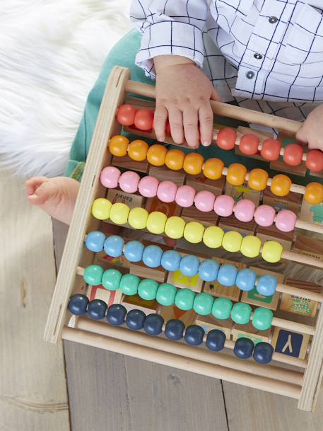 Boulier d'apprentissage en bois FSC® multicolore - vertbaudet enfant 