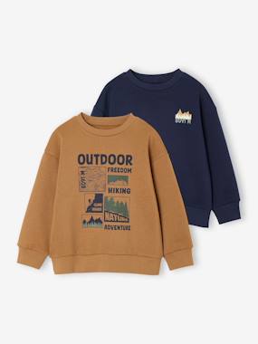 -Lot 2 Sweats Col Rond Print garçon