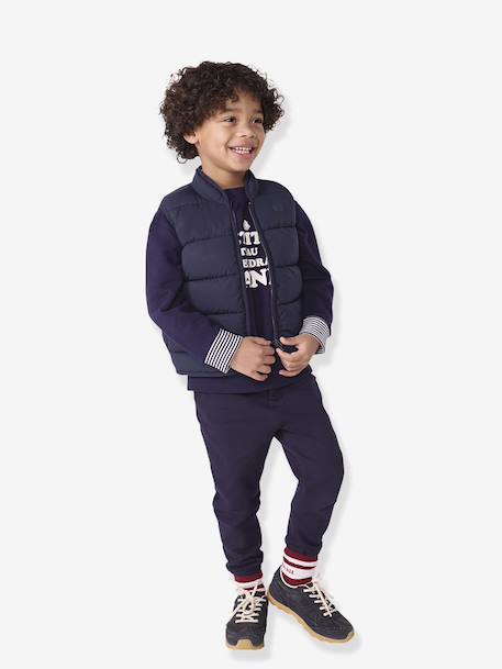 PETIT BATEAU reversible two-tone sleeveless lightweight jacket for children navy blue - vertbaudet enfant 