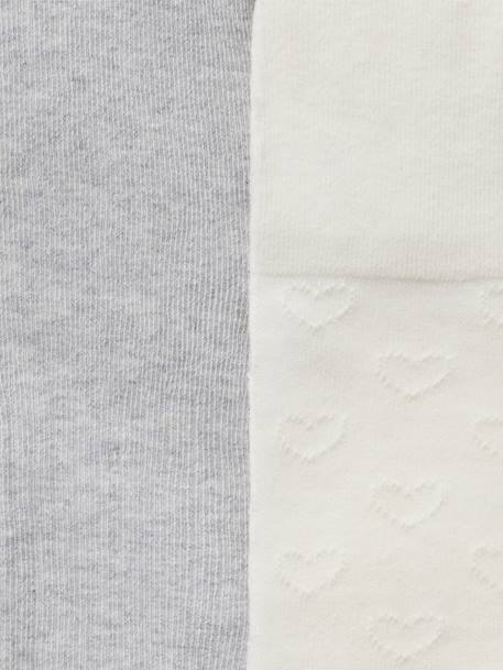 Pack of 2 Openwork Knit Tights for Girls ecru - vertbaudet enfant 