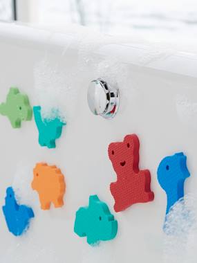 Puériculture-Toilette de bébé-Le bain-Stickers de bain en mousse + filet de rangement