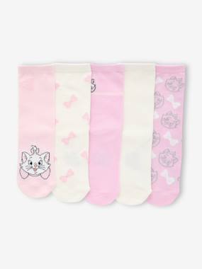 Girls-Underwear-Socks-Pack of 5 pairs of DISNEY ANIMALS Marie the Aristocats girls' socks